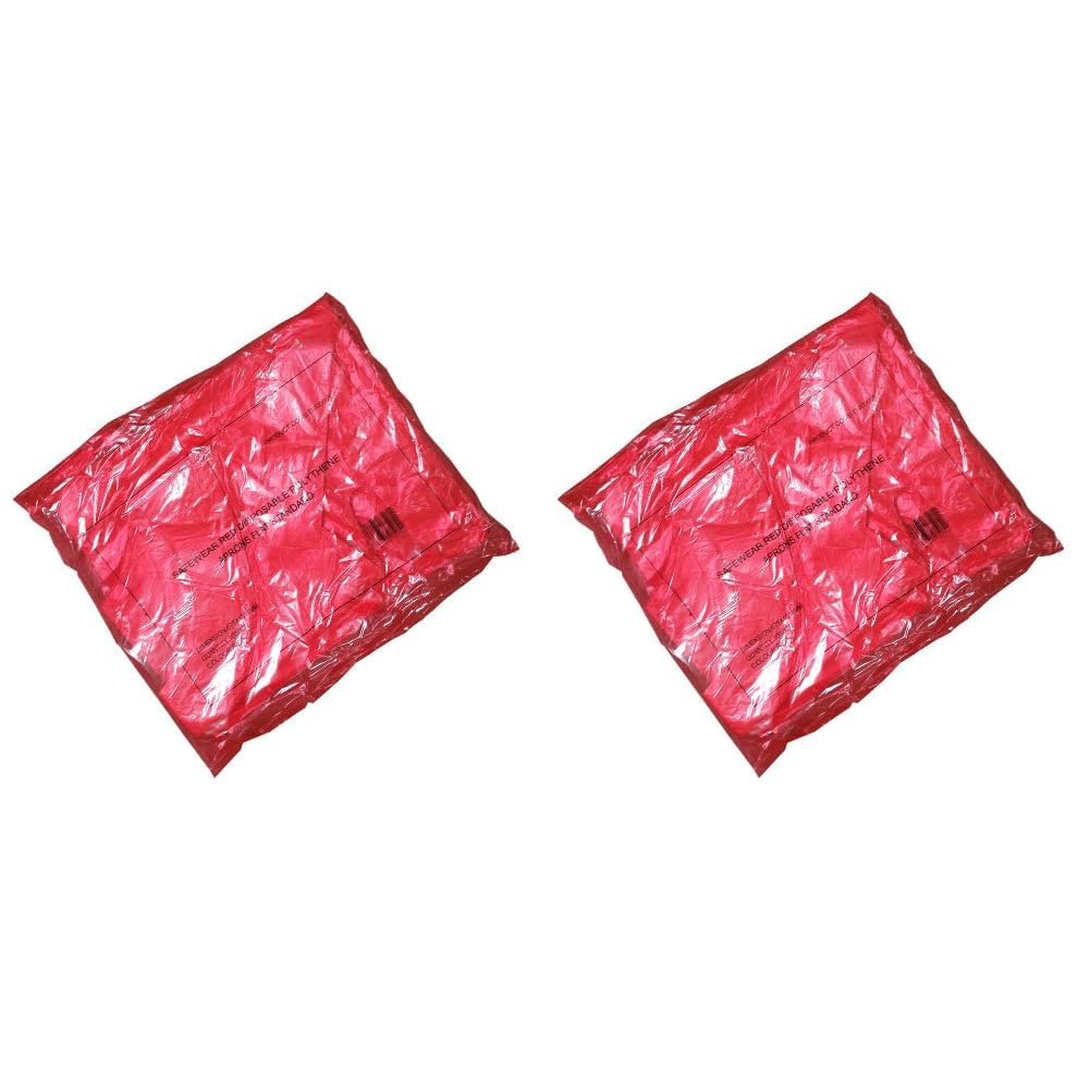 Regal 21000003 Disposable Flat Packed Aprons, Red