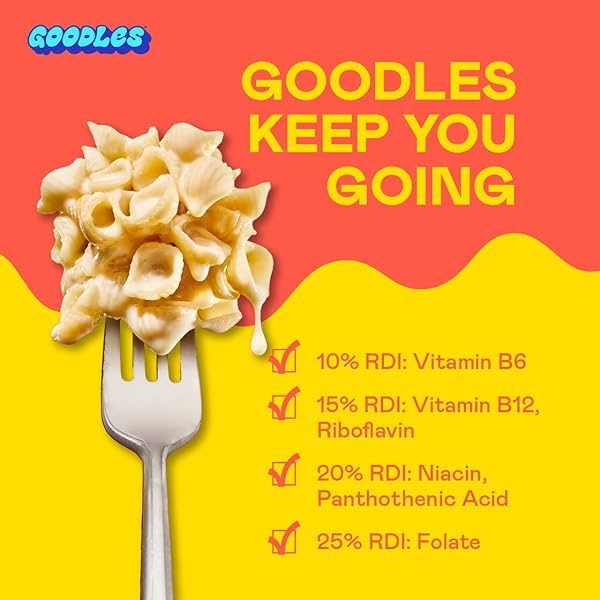 GOODLES SHELLA GOOD AGED WHITE CHEDDAR AND SHELLS PASTA – NUTRIENT PACKED WITH REAL CHEESE, FIBER, PROTEIN, PREBIOTICS, PLANTS, & VEGETABLES | NON-GMO, ORGANIC INGREDIENTS [SHELLA GOOD, 6 OZ. 1 PACK]
