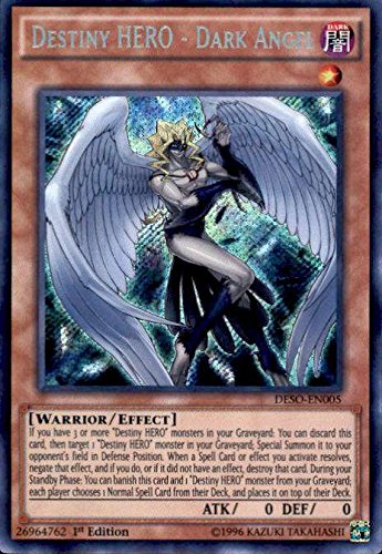 Yu-Gi-Oh! - Destiny HERO - Dark Angel (DESO-EN005) - Destiny Soldiers - 1st Edition - Secret Rare