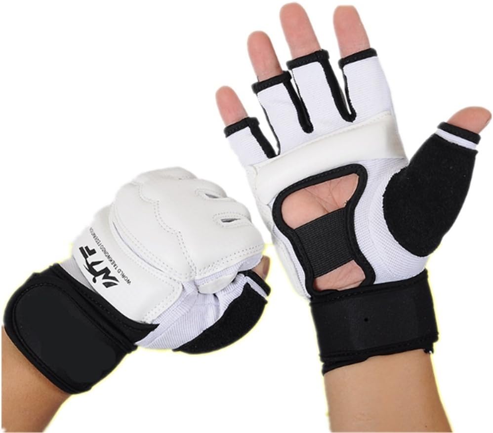 Baselay Half Finger Taekwondo Gloves, WTF Approved Muay Thai Sandbag Boxing Training Punching Bag Half Mitts Sparring Martial Arts Karate Fighting Glove for Men Women Kids : Sports & Outdoors