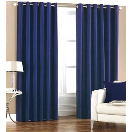 Set of 2 curtains with Faux Silk and Premium Quality