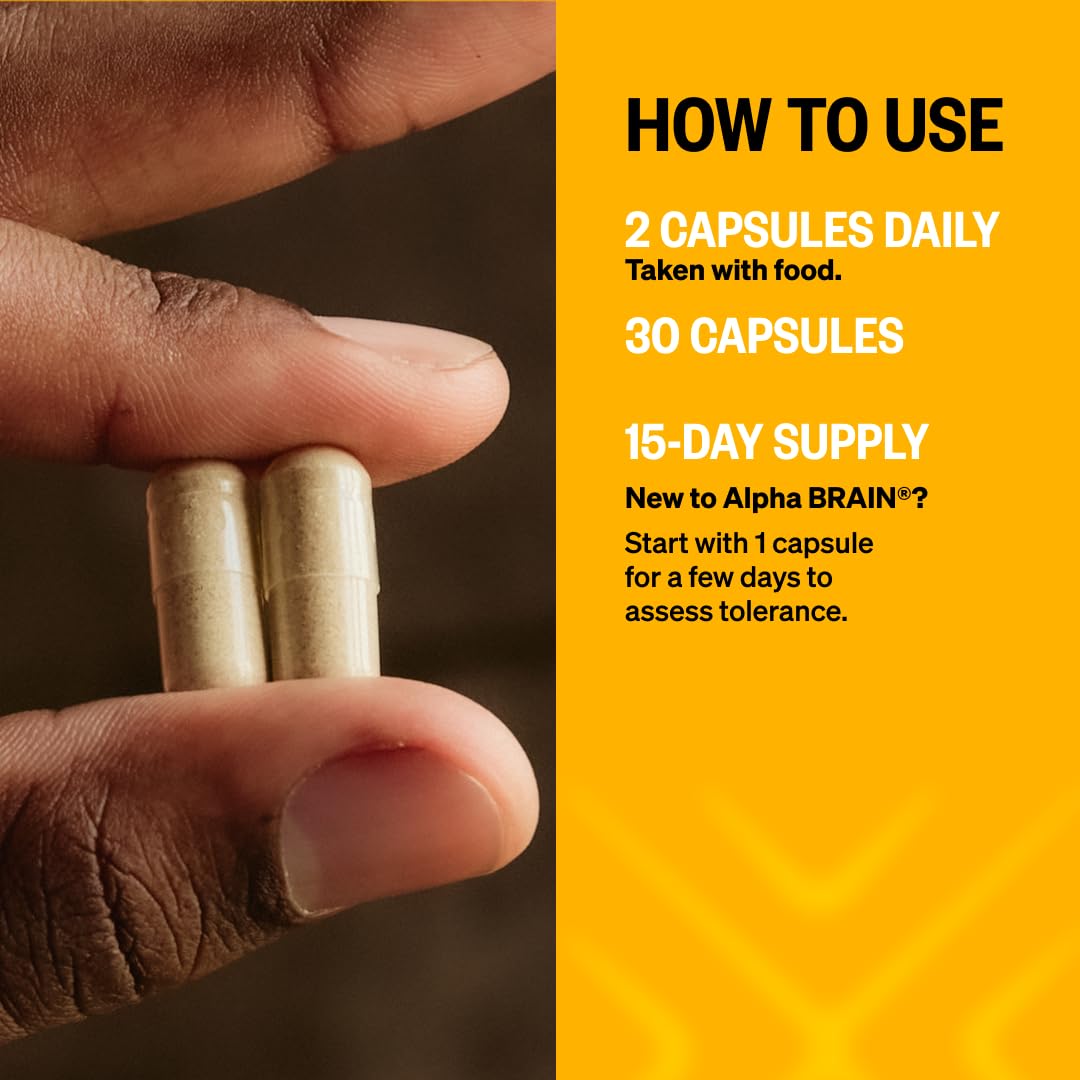 ONNIT Alpha Brain Nootropic Brain Supplement for Men & Women, IGEN™ Non-GMO Tested | Memory, Mental Clarity & Cognitive Improvement | Focus Capsules with L-Theanine, Vitamin B6 (30 Count)