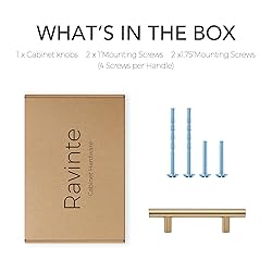 Ravinte 1 Pack 5 Inch Cabinet Pulls Champagne