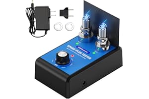 OBDResource Automotive Spark Plug Tester Engine Ignition Spark Plugs Tester Analyzer 0 to 6000RPM Car Motorcycle Spark Plug Testers Tool for 12V Gasoline Vehicles Dual Holes 13MM Spark Plug Socket