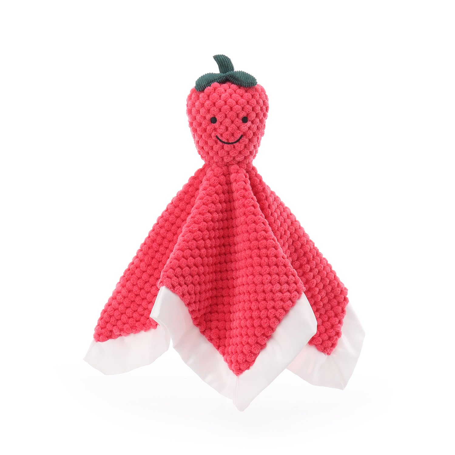 Apricot Lamb Stuffed Fruits Strawberry Comforter Blanket Security Blanket Infant Nursery Character Blanket Luxury Snuggler Plush Lovey for Newborn Baby Doll Blanket(Strawberry, 14 Inches)