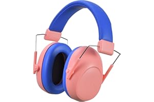 Onhear Kids Noise Cancelling Headphones, 28dB Kids Ear Protection Ear Muffs for Noise Reduction 3-16 Years Hearing Protection for Concerts, Air Shows, Fireworks, Autism（Pink Blue）