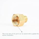 oumuik Brass Reducer 1/4" to 3/8" External Male Female Extension Fittings 2pk view 4