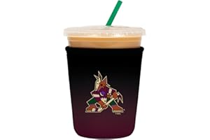 Sok It Java Sok NHL Iced Coffee & Cold Soda Insulated Neoprene Cup Sleeve (Arizona Coyotes, Small: 16-20oz)