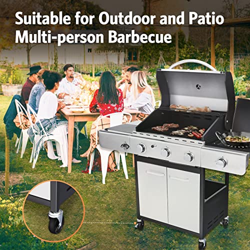 Rintuf 34000 BTU 3Burner Style Propane Gas Grill in Stainless