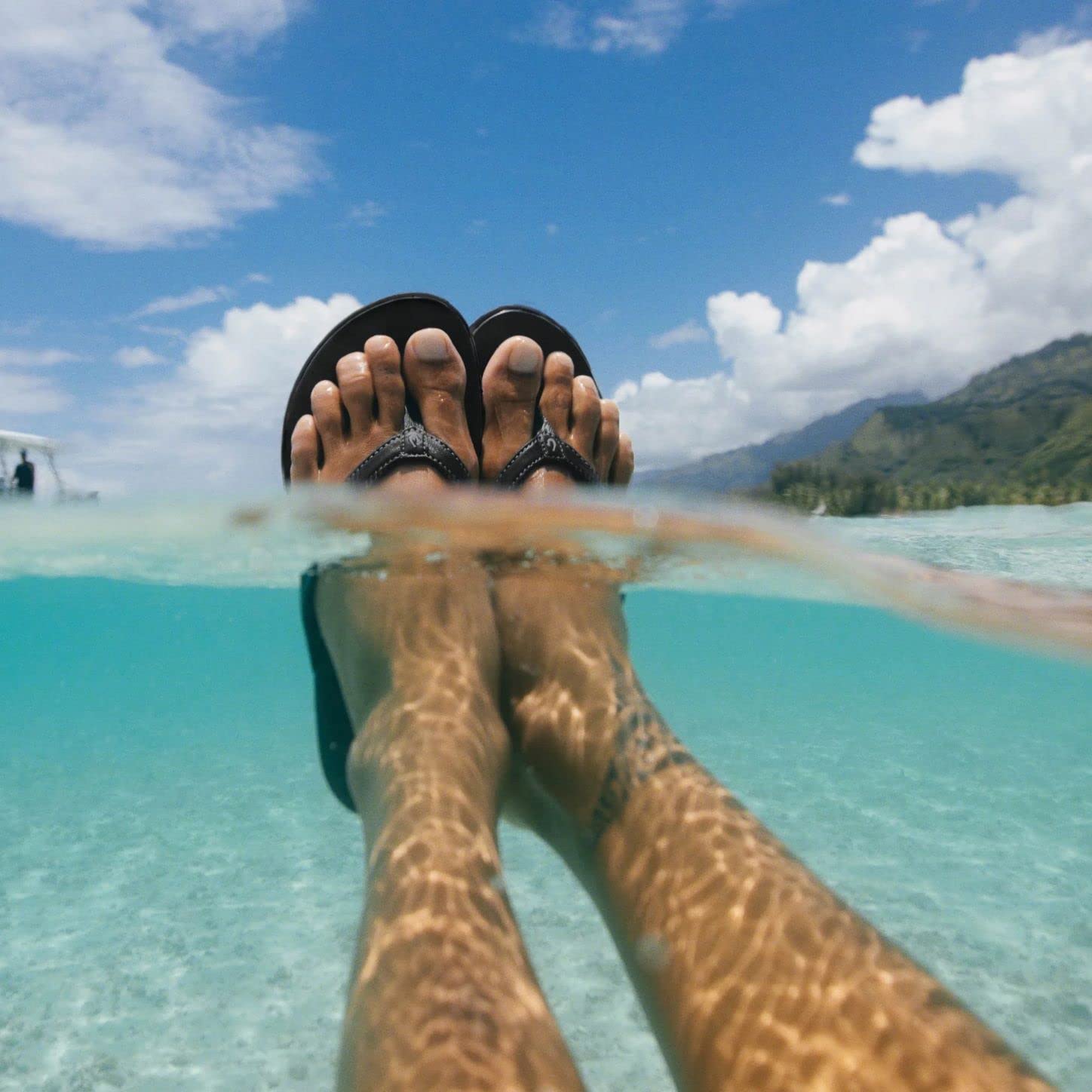 OLUKAI Ho'opio Women's Beach Sandals, Quick-Dry Flip-Flop Slides, Clean & Minimal Aesthetic, Water Resistant & Enhanced Traction, All-Day Comfort
