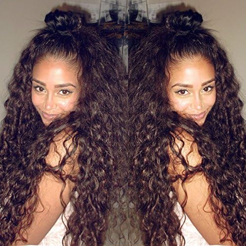 Lace Front Wigs Unprocessed Virgin Brazilian Human Hair Curly Wigs 130% Density For Black women In Stock Natural Color 22"