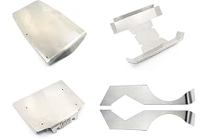 EPTNNASO Axial Wraith 90018 90020 90031 Stainless Steel Roof Bonnet Side Skid Plate Panel (5pcs)