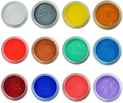 Amazon | 12色セット グリッターラメ カラーパウダー 顔料 パウダー 微粒子 ジェルネイル ネイルアート ネイル用カラーパウダー