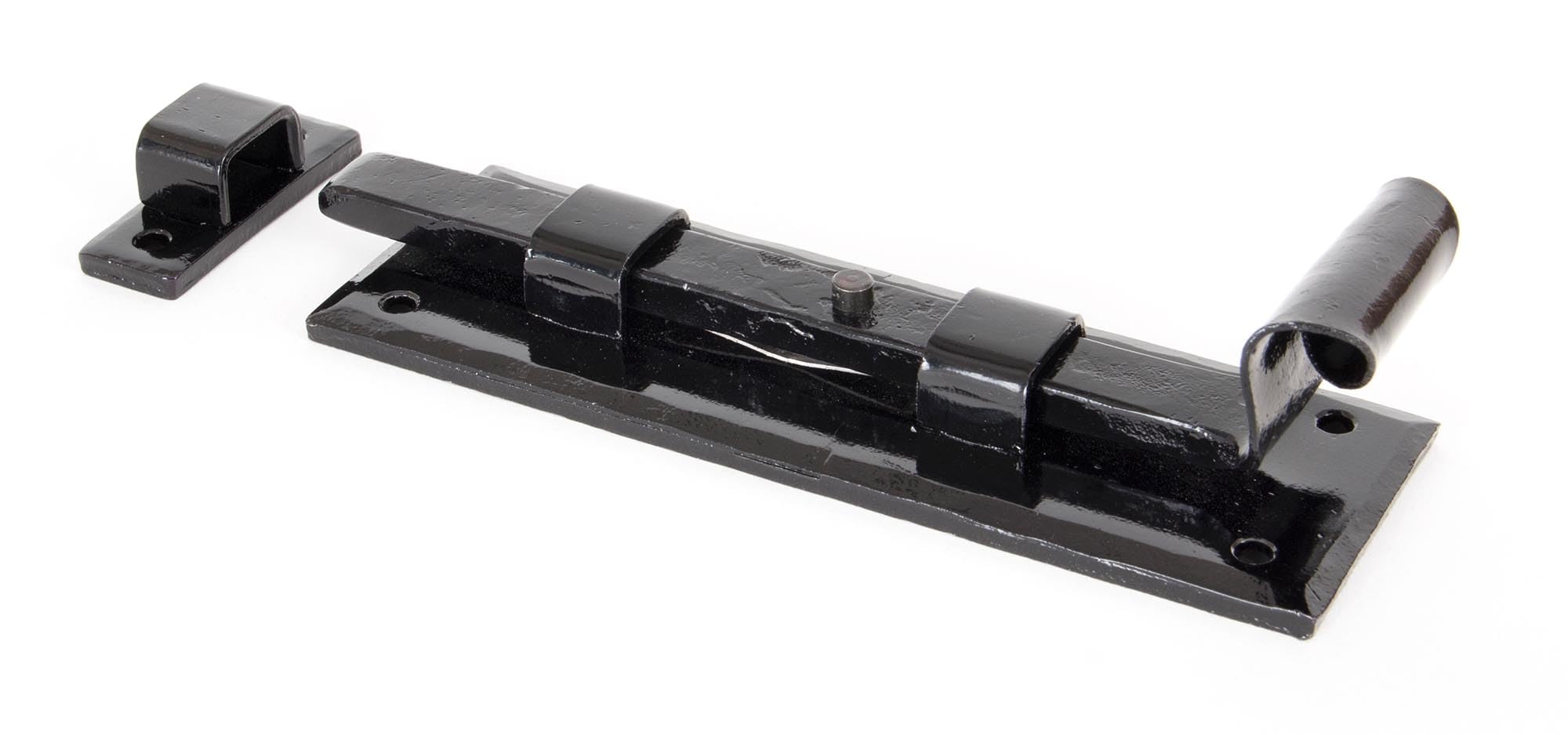From The Anvil Black 6 Inch Straight Door Bolt