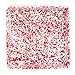 Crow Canyon Home Enamelware Square Brownie Pan, 9 inch, Red/White Splatter