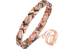 Vicmag Copper Bracelet for Women Strength Magnetic Bracelets 99.9% Pure Copper Jewelry Adjustable