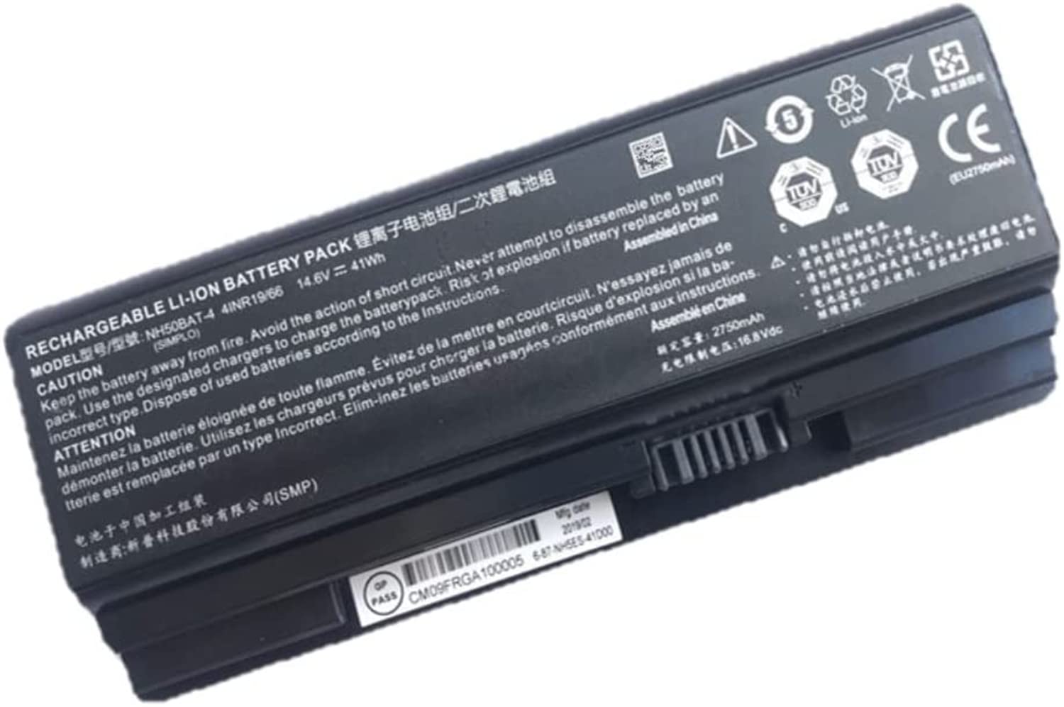 NH50BAT-4 Laptop Battery Replacement For HASEE Z7M-CT Z7M-CT7GS Z7M-CT5NA Z7M-CT7NA Z7M-CT7NK(14.6V 41W)