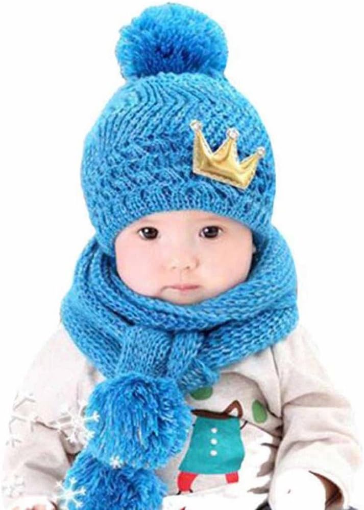 Tefamore Cute Hats, Winter Baby Kids Girls Boys Warm Woolen Coif Hood Scarf Caps