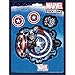 Captain America with American Star Red White Blue Shield Marvel Comics Avengers Assemble Movie Auto Car Truck SUV Vehicle Garage Home Office Wall Decal Sticker - 4pc Stick Onz