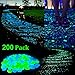 ZesGood 200PCS Glow in the Dark Garden Pebbles Stone for Walkway Yard and Decor DIY Decorative Gravel Stones in Blue & Green