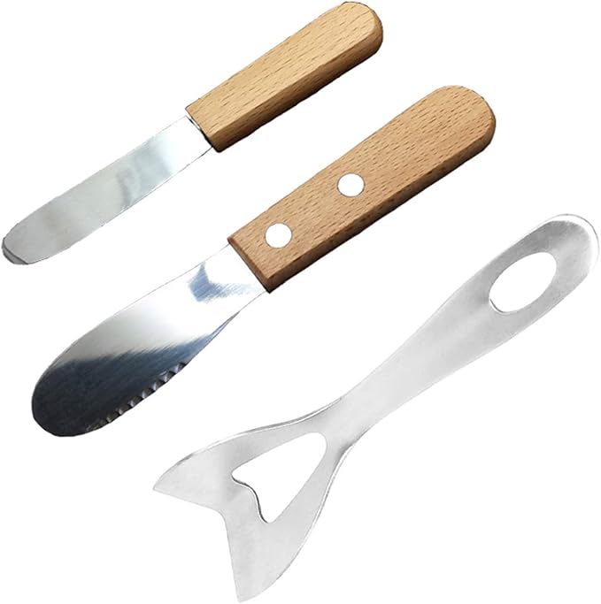 Butter Spreader Knife Stainless SteelBread Knives Set of 3 MultiFunction Butter Spreader and