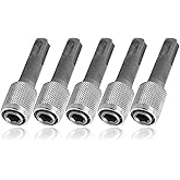 Mesee 5 Pieces SDS-Plus Shank Drill Chuck Adapters SDS PLUS to 1/4" Hex Socket Adapter Converter 1/4 Inch Hex Shank Screwdriver Drill Bit Holder for Electric Hammer Impact Drills
