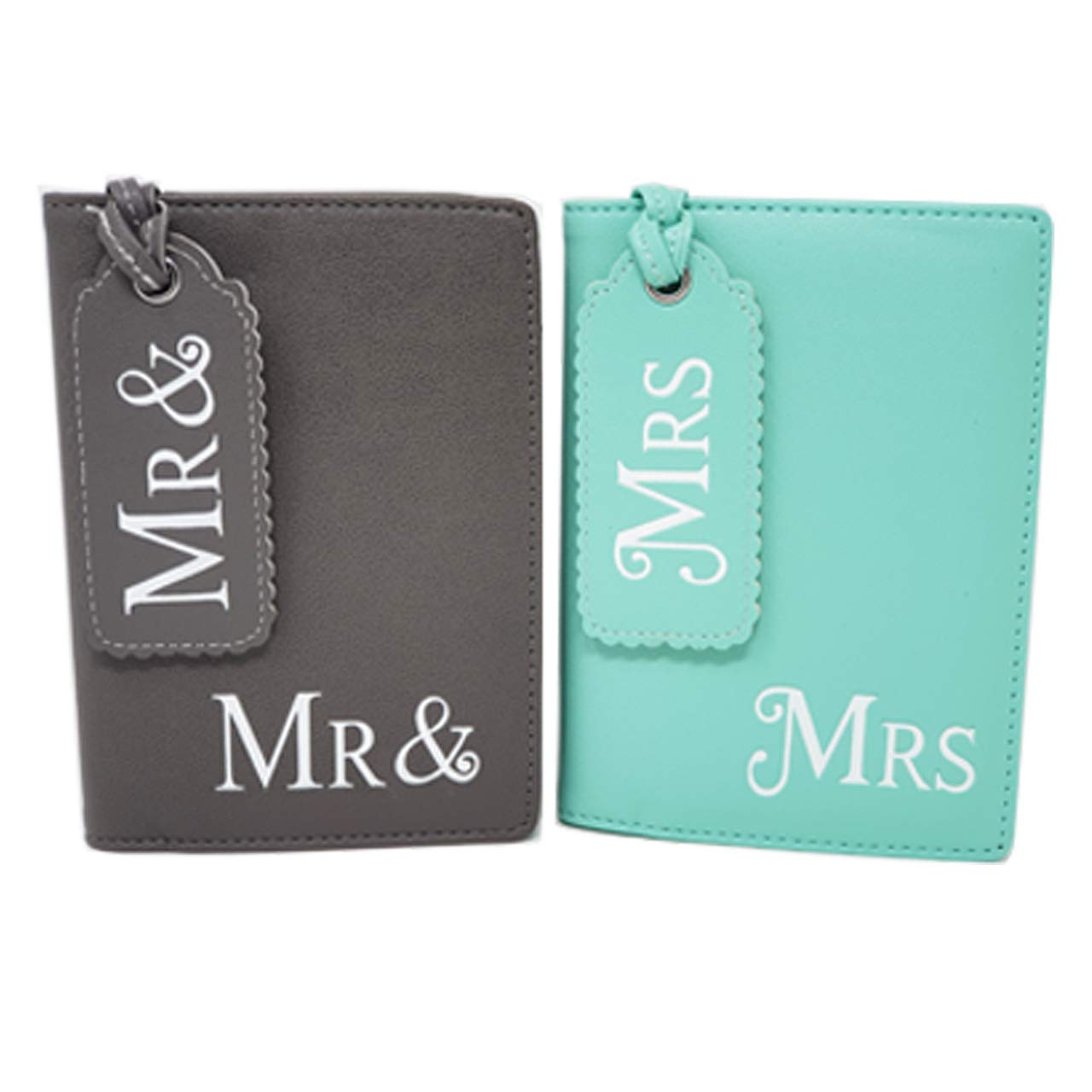Mr & Mrs passport covers Luggage Tags Wedding gift and honeymoon Bridal present