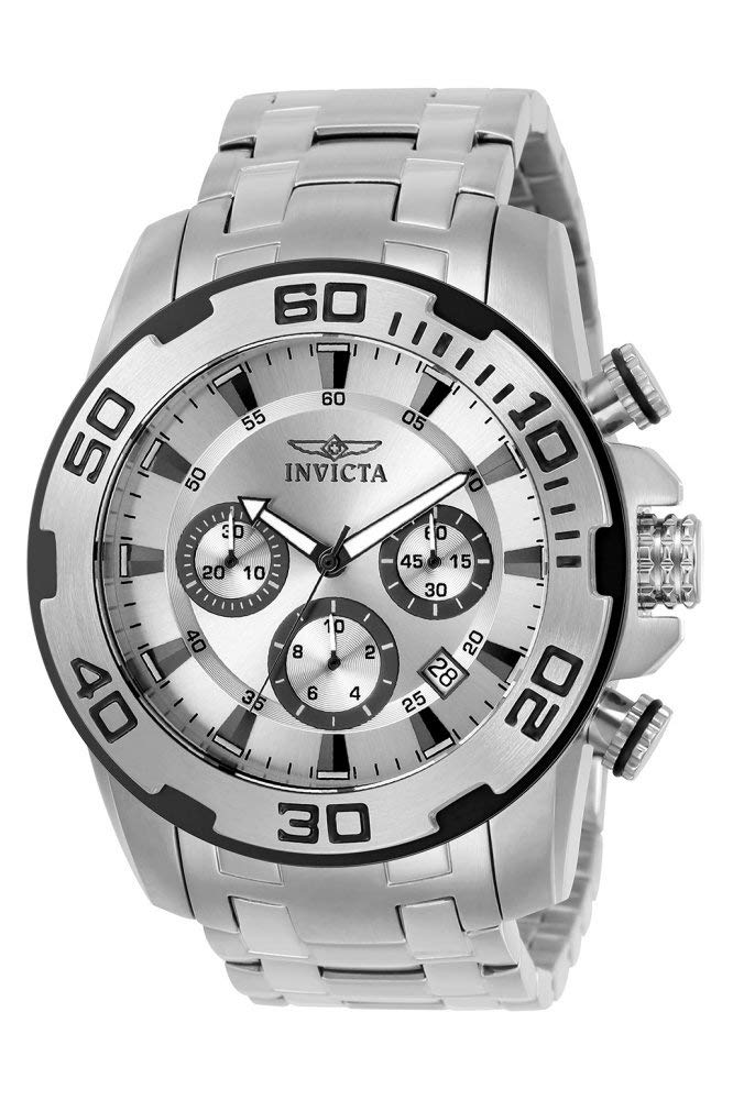Invicta 22317 Pro Diver Reloj analógico de cuarzo plateado para hombre