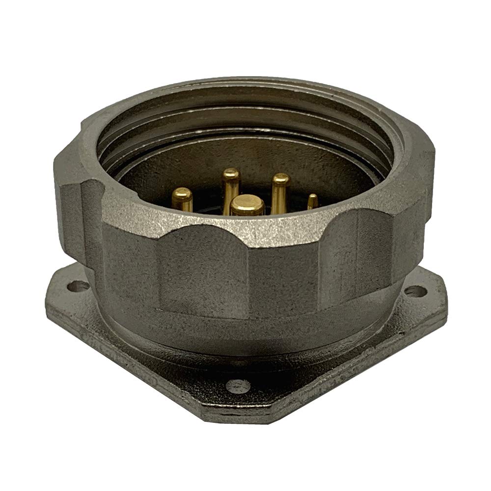 CEEP 920939J000P000 Circular Connector, Receptacle with Coupling Nut, 39J Insulator, Male, Panel Mount, Nickel Finish