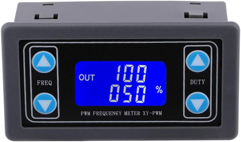 Yeeco Signal Generator Adjustable 3.3-30V 12V 24V 1Hz-150KHz 0-100% PWM Frequency Meter LCD Display PWM Square Wave Pulse Frequency Duty Cycle Module