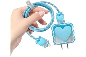 Cute Waves DIY Cable Protector for iPhone Charger,Kawaii 3D Love Heart Design,Data Cable USB Charger Data Line Phone Wire Sav
