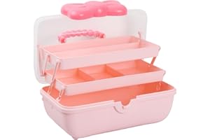 Hair Accessories Organizer for Girls, 3-Layers Girls Hair Accessories Storage Box, Bow Switch Organizer Box, Plastic Jewelry 