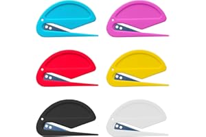 KUWSEIY 6 Pack Letter Opener Envelope Slitter - Envelope Opene Slitter, Mail Opener, Wrapping Paper Cutter, Package Opener, Office Supplies for Desk (6 Color)