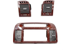 ASVEGE Center Dash A/C Outlet Air Vent Panel Compatable for Toyota Camry 2003-2006 3-in-set 55650-AA020-B0, Walnut