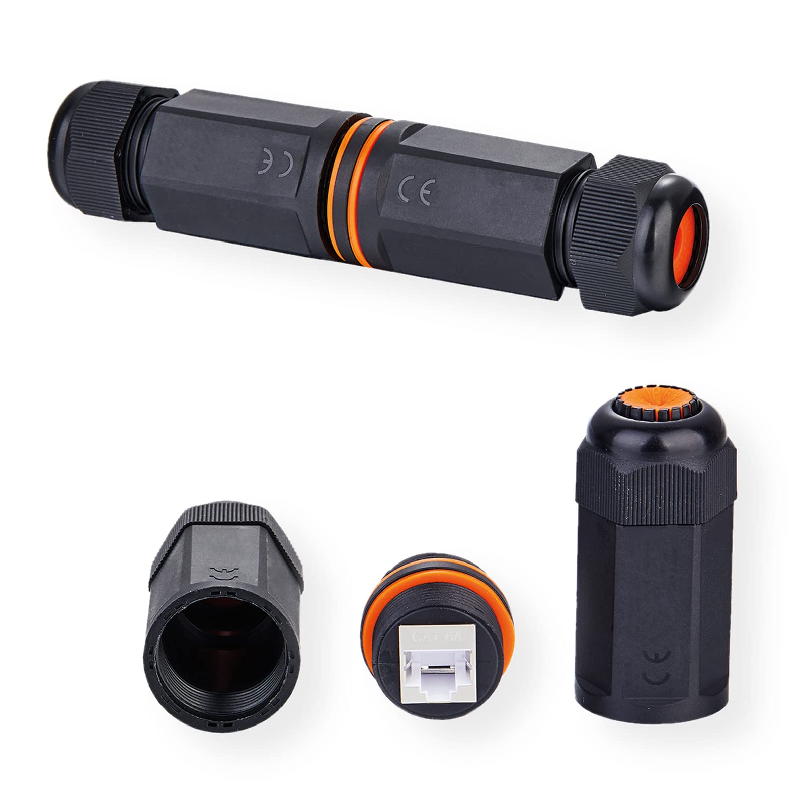 Value RJ-45 Coupling Shielded Cat.6A Outdoor/Industrial Black