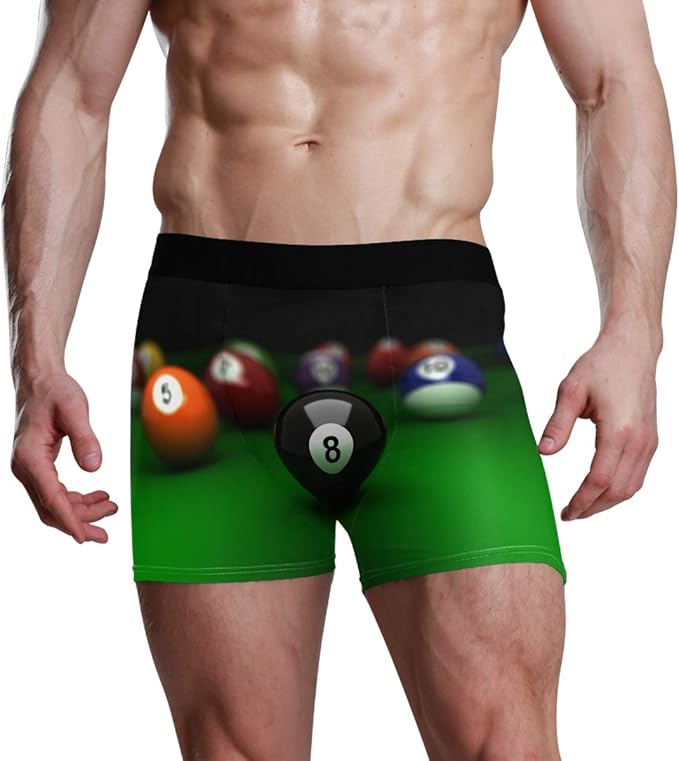 Billiard Ball S M L XL Men's Underwear Boxers Briefs Soft Waistband