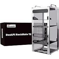 GeeekPi 12U Server Cabinet, 10 inch Server Rack for Network, Servers, Audio, and Video Equipment, DeskPi RackMate T2 Rackmoun