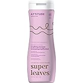 ATTITUDE Amplifying Shampoo for Curly Hair with Coconut Oil, EWG Verified, Vegan and Naturally Derived Ingredients, 2a, 2b, 2c Curl Type, Gives body to Curls, 16 Fl Oz