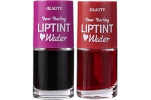 LINGYUN Water Lip Tint Red Grapefruit/Grape,korean Lip Tint Stain Natural Moisturizing& Non-sticky,Lip/Eye/Cheek 3 in 1 Lip Gloss，Smudge-proof & Lightweight,Vivid Color