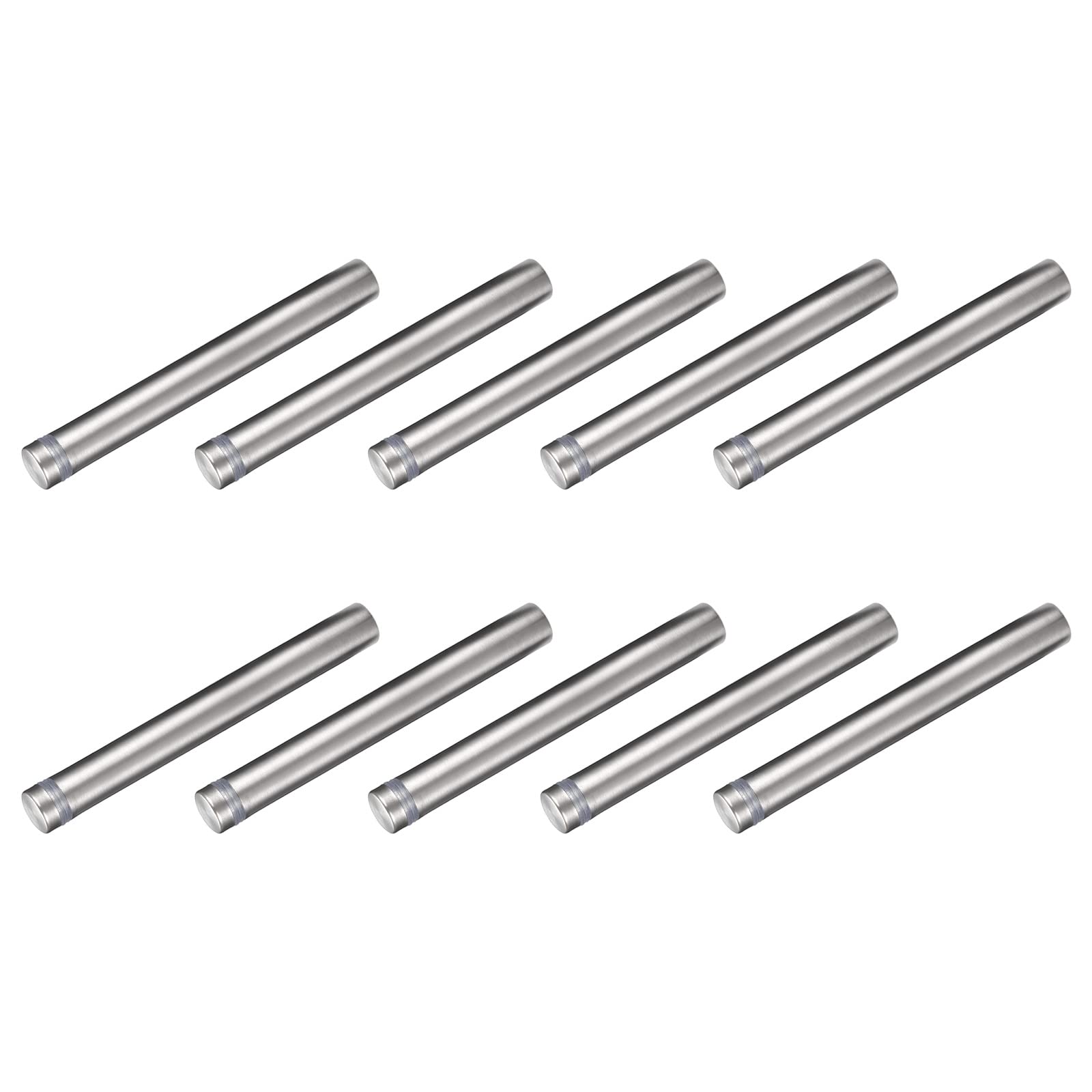 METALLIXITY Sign Standoff Screws (12x100mm) 9pcs, Stainless Steel Advertising Screws Glass Acrylic Nail - for Picture Frame Sign Displays