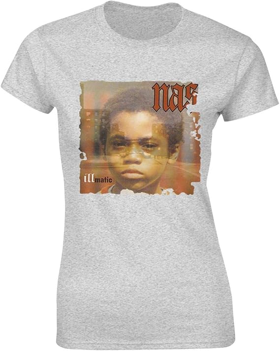 Amazon Co Jp Nas Illmatic レディースtシャツファッションプリントトップtシャツギフトblack Clothing Accessories