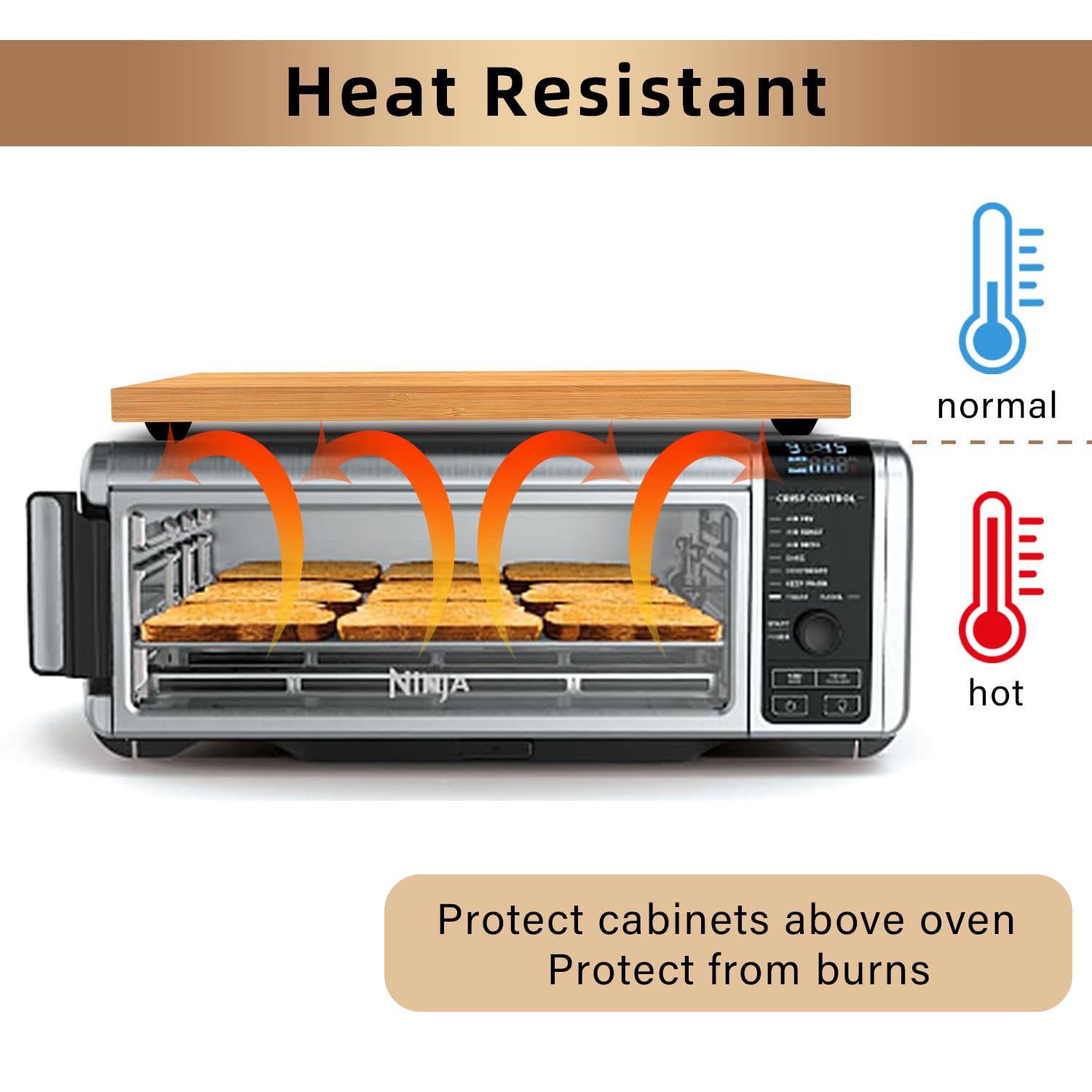 Ninja Foodi SP101 SP201 SP301 SP351 DCT401 DCT402 Air Fryer Oven Safe Heat Resistant Cutting Board Ninja Foodi Air Fryer Convection Oven Safe Creates Storage Space