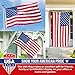 American Usa Us Flag 3x5 ft - Deluxe Embroidered Stars, Heavy Duty Durable Flags Built for Outdoors, Vivid Color, Sewn Stripes, Brass Grommets, Double Stitched UV Protection Perfect for Outside