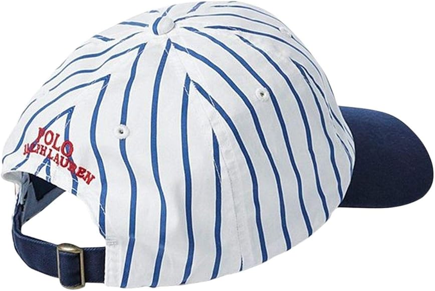 blue and white ralph lauren cap