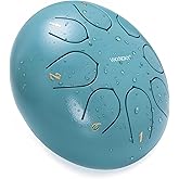 VixxNoxx Rain Drum for Outside Garden, 6 Inches 8 Notes Steel Tongue Drum Handpan Percussion Instrument for Yoga Meditation &