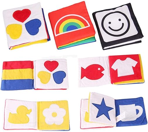 Didatecar Livre De Tissu De Bebe Livres D Eveil Livres De Jouets Livres D Eveil Bebe Livre Education Enfant Livres D Eveil Montessori Tissu Pour Bebe Portable Amazon Fr Bebes Puericulture