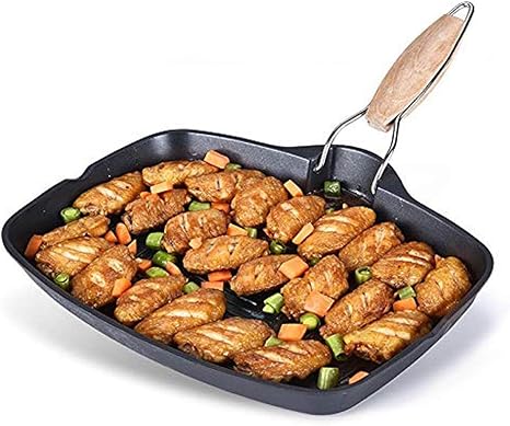 Amazon 鍋鍋フライパン焦げ付き防止鍋ステーキ鍋無煙揚げステーキ揚げ肉鍋直火焦げ付き防止鍋24cmフライパン 両手鍋 オンライン通販