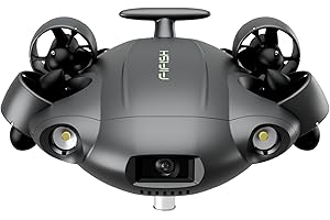 QYSEA FIFISH V6 Expert M100 with 6 Hours Working Time, AI Vision Lock Underwater Drone, QYSEA Underwater Robot with EPP Case, Q-interface, Portable ROV with 4K Camera, 330ft Dive