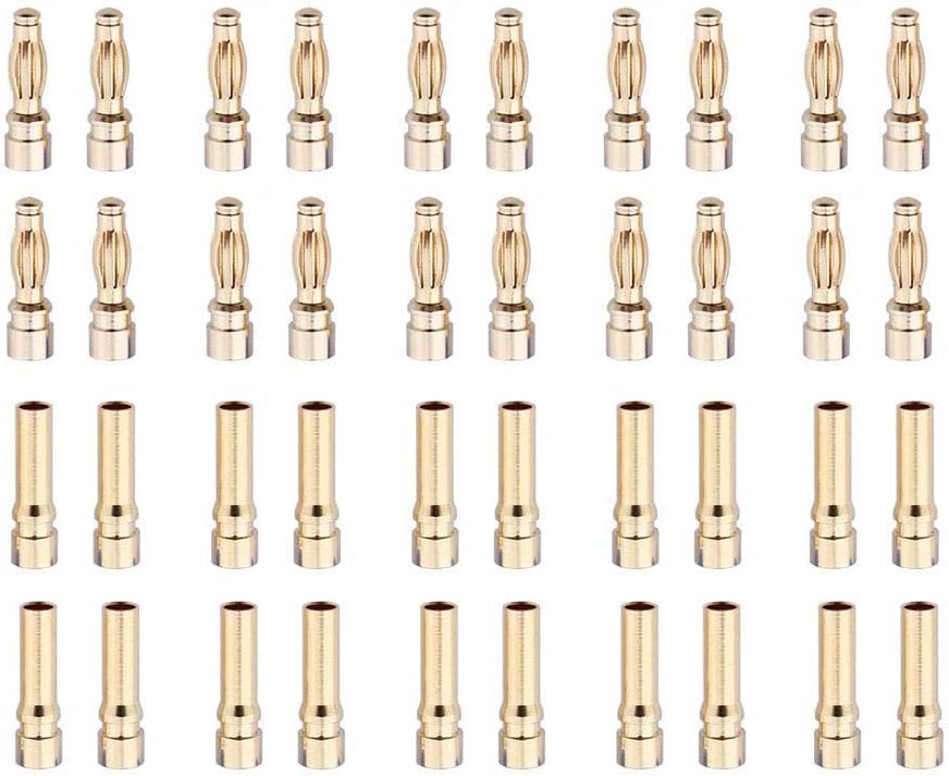 10pairs Male Female EC2 Connector 2.0mm Gold Bullet Banana Plug for RC ESC Lipo Battery Electric Motor - Image 4