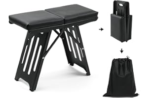 Vathery Folding Stool, Foldable Stool with Handle, Collapsible Stool for Adults Heavy Duty, Portable Stool for Camping, Fishing, Travel, Beach, Indoor/Outdoor Use, 800lbs Capacity, Sturdy Chair